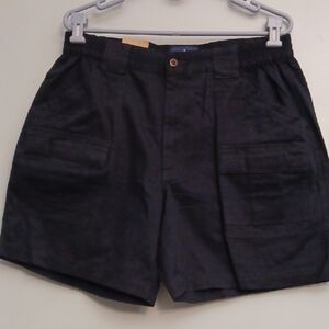 Lanesboro size 36W men's dark navy blue cargo hiking shorts with multi pockets.
